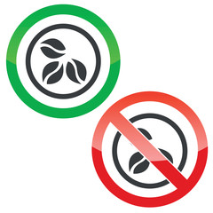 Coffee permission signs