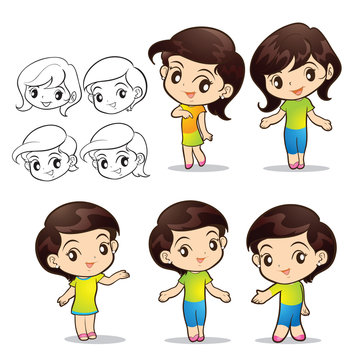 cute girls character