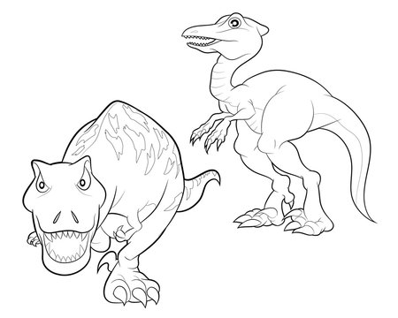 dinosaur cartoon lineart
