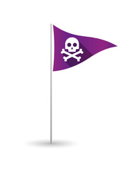 Golf flag with a skull