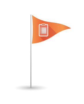 Golf flag with a report