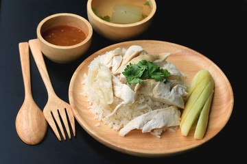 Rice steamed with chicken
