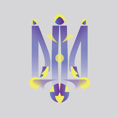Gerbarium. Stylized emblem of Ukraine