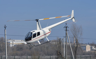 Helicopter R44 Robinson Raven 1 flying