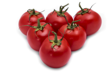 Tomatoes isolated on white