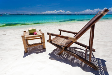 Tropical relax on white beach