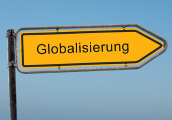 Strassenschild 38 - Globalisierung - obrazy, fototapety, plakaty
