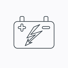 Accumulator icon. Electrical battery sign.