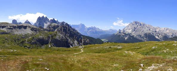 Naklejka na ściany i meble Wonderful view of the Dolomites - Trentino Alto Adige on the National park (Italy)