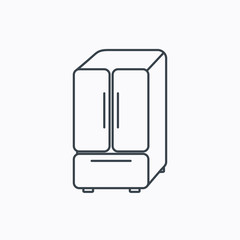 American fridge icon. Refrigerator sign.