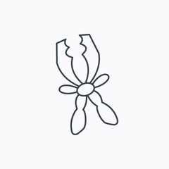 Terminal electrical icon. Charging the battery.