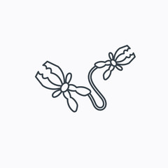 Terminal electrical icon. Charging the battery.