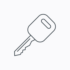 Car key icon. Transportat lock sign.