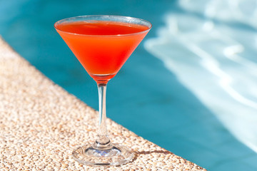 Cocktail Margarita near swim pool
