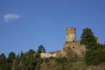 Naklejka premium Romantic ruin of castle Dobronice