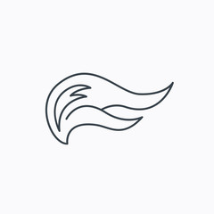 Fire flames icon. Blazing bonfire sign.