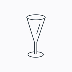 Champagne glass icon. Goblet sign.