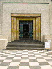 mathildenhöhe Darmstadt, Center of art nouveau, Germany, europe, entrance Exhibition building
