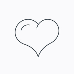 Love heart icon. Life sign.