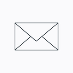 Envelope mail icon. Email message sign.
