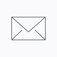 Envelope mail icon. Email message sign.