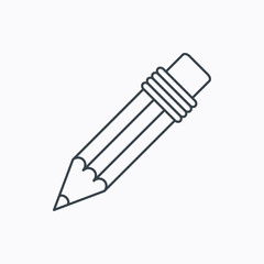 Pencil icon. Drawing tool sign.
