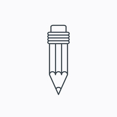Pencil icon. Drawing tool sign.