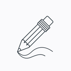 Pencil icon. Drawing tool sign.