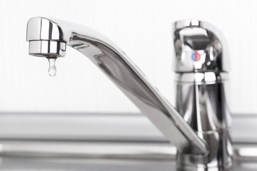 Faucet and water drop