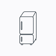 Refrigerator icon. Fridge sign.