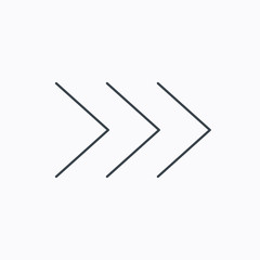 Right arrow icon. Forward sign.