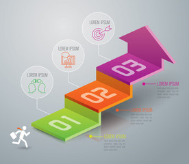 Infographic design template and marketing icons.