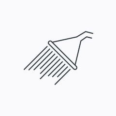 Shower icon. Washing equipment sign.