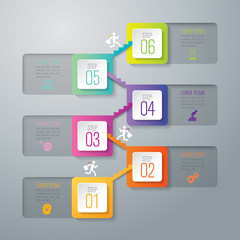 Infographic design template and marketing icons.