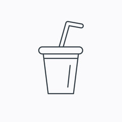 Soft drink icon. Soda sign.