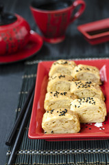 Japanese omelet tamago-yaki   
