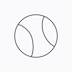 Tennis icon. Sport ball sign.