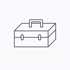 Toolbox icon. Repair instruments sign.