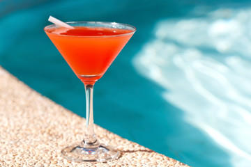 Cocktail Margarita near swim pool