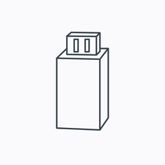 USB drive icon. Flash stick sign.