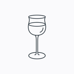 Wineglass icon. Goblet sign.