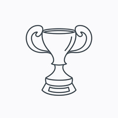 Winner cup icon. Award sign.