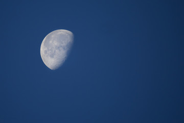 Waning gibbous during daytime