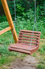 wooden swing