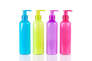 Multicoloured Lotion bottles