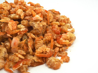 dried salted prawn,dried shrimp isolated on a white background,Sun Dried Salted Prawn,closeup dried salted prawn on white background,sea food,ingredient,Heap of dried shrimps,Dried Prawn,Dry shrimp
