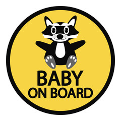 Baby on board sign.