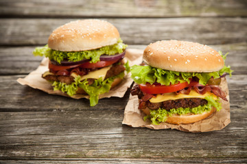 Delicious hamburger