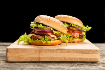 Delicious hamburger