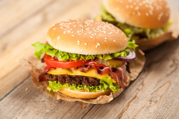 Delicious hamburger